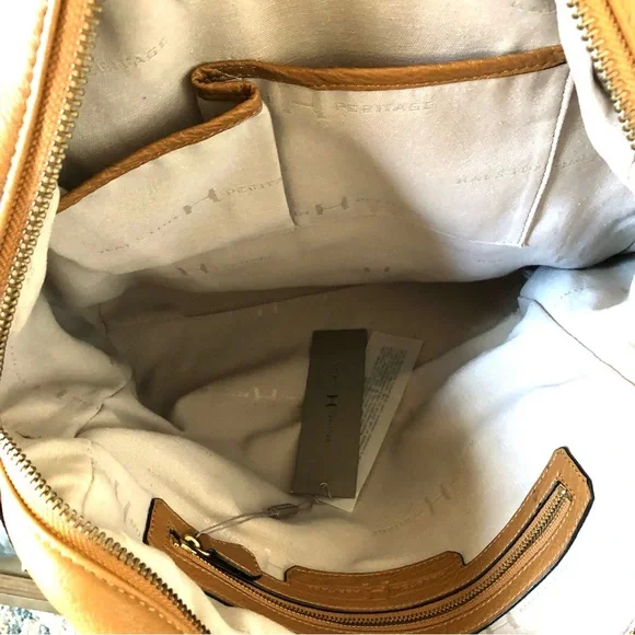 NWT Halston Heritage Pebble Leather Laptop Satchel. Never Used. Fits Up to 15” - Picture 11 of 12